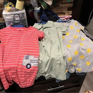 Carter's Pink and Blue Baby Rompers